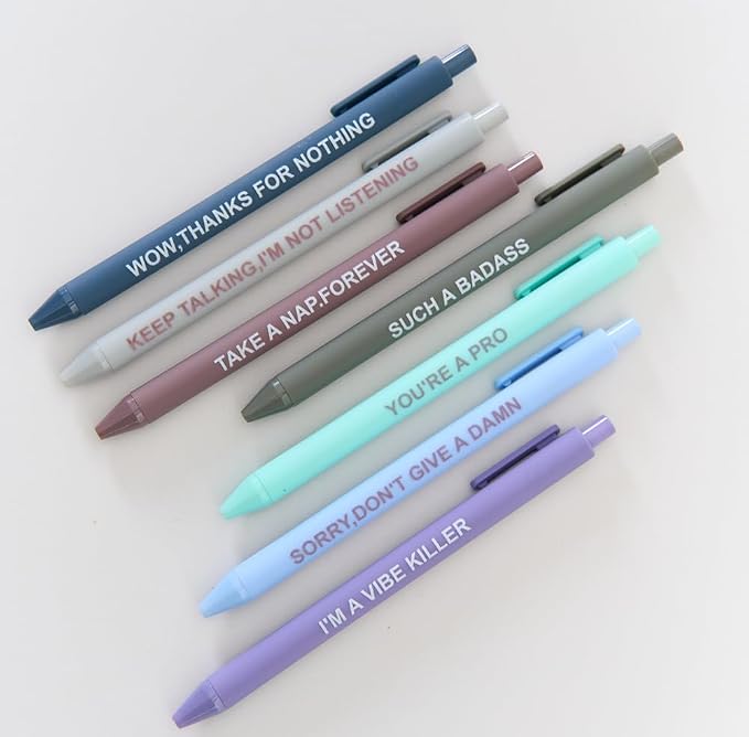Cityhermit Funny Pens Set for Adults, Swear Word Daily Ballpoint Pen, Premium - Image 5