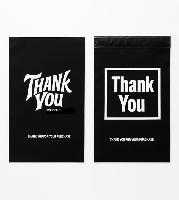 POLYSELLS Thank You Poly Mailers 6x9 inches 100 Pcs Waterproof Self-Sealing by POLYSELLS