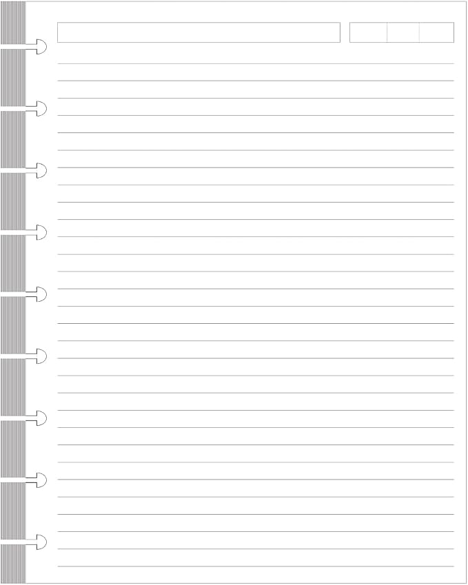 9-Disc Discbound Lined Refill Paper, Classic Size Pre-punched Happy Planners by Yaridar