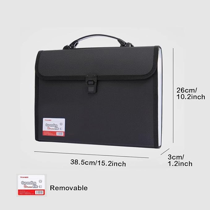 Extra Large Legal Size/Foolscap 12 Pockets Accordion File Organizer - Image 2