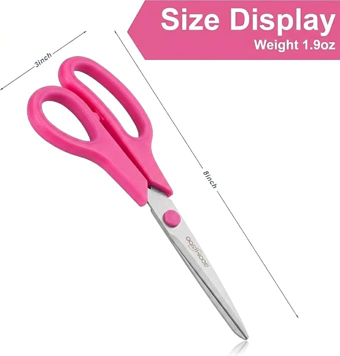Scissors, BOOMIBOO 8" All Purpose 6 Pack - Image 2