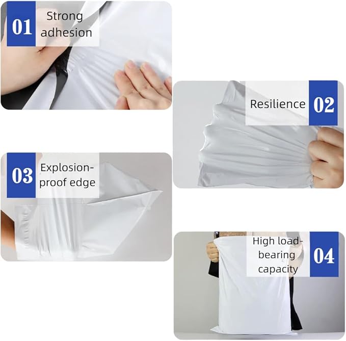 120 Pcs Poly Mailer Envelope 4 Sizes Shipping Bags Self Adhesive Clasp Envelope - Image 3