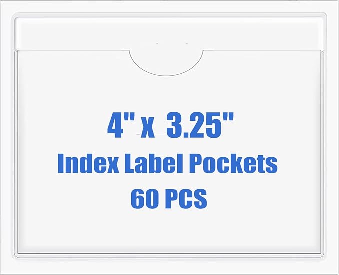 Origin-Joy 60 PCS Self Adhesive Index Card Pockets by Origin-Joy
