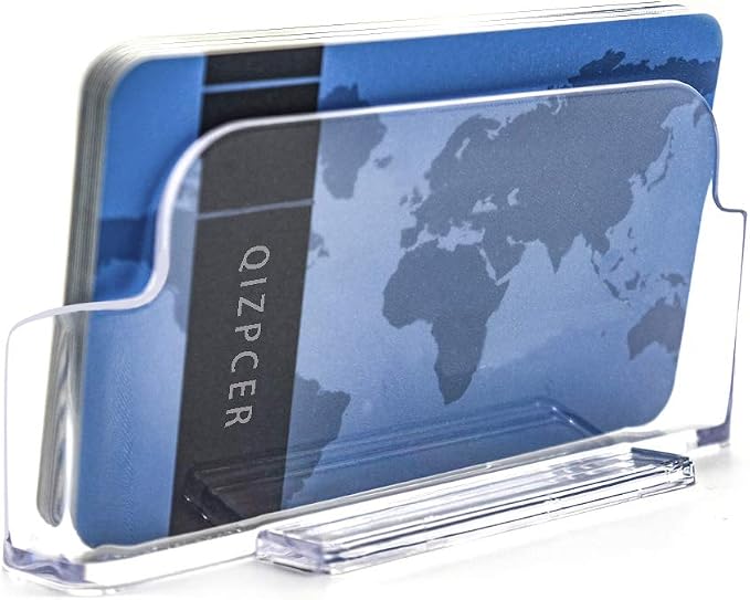 Qizpcer 8 Pack Plastic Business Card Holder - Image 2