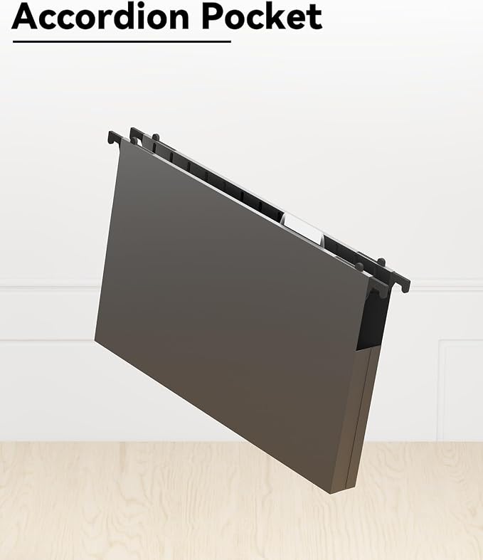 Ansook Plastic Legal Size Hanging File Folders, Reinforced 1" Expansion File - Image 4