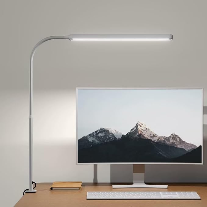 SUPERDANNY Eye-Caring LED Desk Lamp 360° Flexible Gooseneck Work Lamp - Image 8
