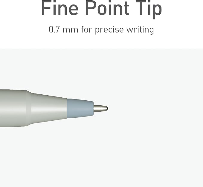 Pentonic Ballpoint Pens, Frosted Pale Gray Barrel - Image 5