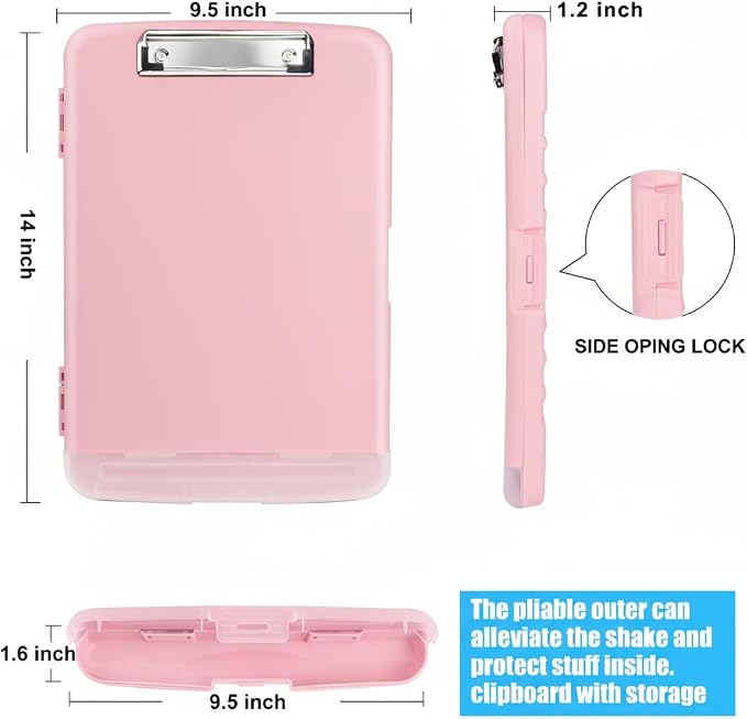Plastic Clipboard with Storage, Clip Boards 8.5x11 Heavy Duty, Large Capacity - Image 5