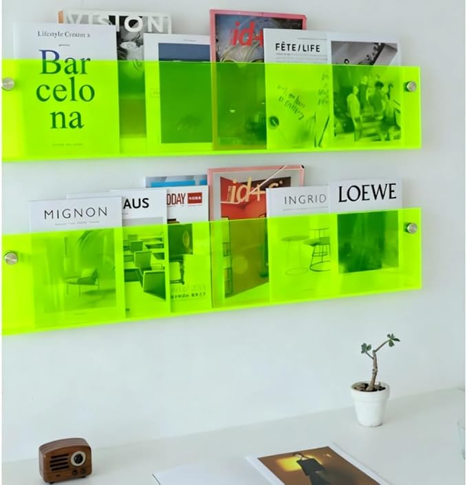 ROYALITA 2-Pack Acrylic Magazine Holder Brochure Holder, Fashion Hanging - Image 5