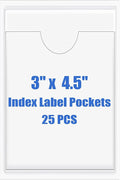 Origin-Joy 25 PCS Self-Adhesive Index Label Pockets by Origin-Joy