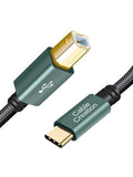 CableCreation USB B to C 6.6 FT Printer Cable, MIDI Cable, Nylon Braided USB-B by CableCreation