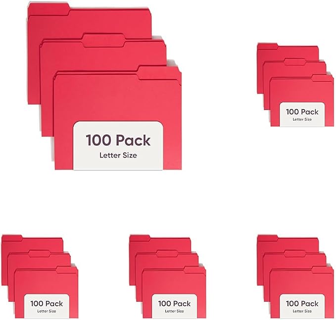 Smead File Folder, 1/3-Cut Tab, Letter Size, Value Filing Products, 100 per Box by SMEAD