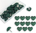 28pcs Decorative Heart Push Pins Dark Green Thumb Tacks by Aoxsie