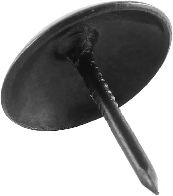 Piutouyar 200 Pcs Black Upholstery Tacks Antique Metal Thumb Tacks Round Head - Image 4