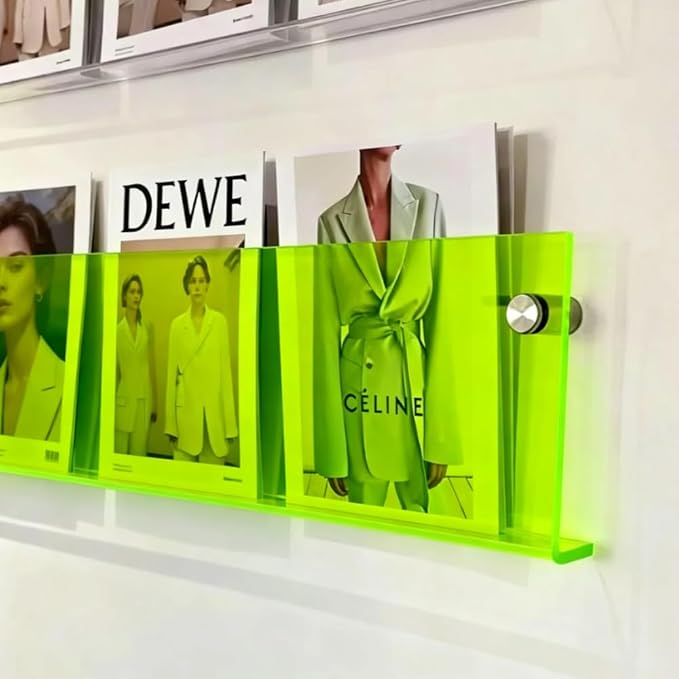 ROYALITA 2-Pack Acrylic Magazine Holder Brochure Holder, Fashion Hanging by ROYALITA