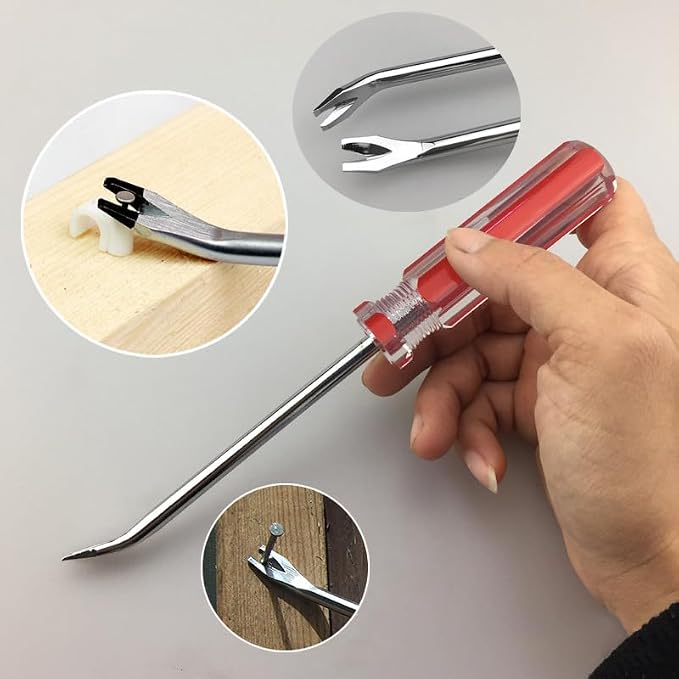 3-Piece Staple Remover Tool Set, Upholstery Tack Puller, Nail Remover - Image 4