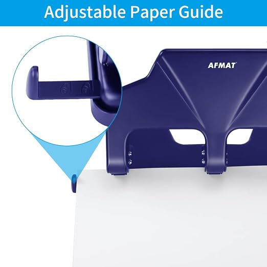 AFMAT 3 Hole Punch Heavy Duty, 40-Sheet Three Hole Punch, 50% Reduced Effort - Image 6