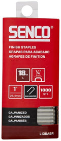 SENCO L13BABR 18 Gauge, 1/4" Crown Finish Staples, Galvanized by SENCO