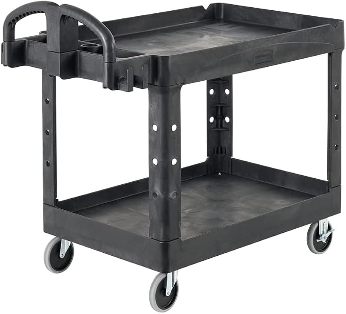Rubbermaid Commercial Products 2-Shelf Utility/Service Cart, Lipped Shelves - Image 20