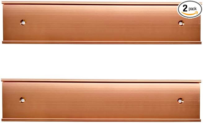 2" x 8" Nameplate Holder Wall or Door 2 Pack by Icomecn
