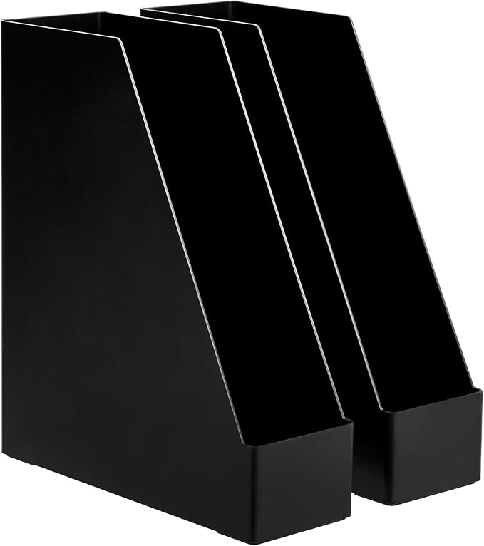 Amazon Basics Plastic Desk Organizer Magazine Rack and File Holder by AmazonBasics