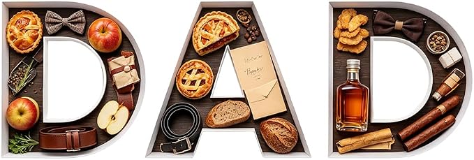 Cardboard Letter Fillable DAD Charcuterie Board Candy Food Tray, 12.2 inch - Image 2