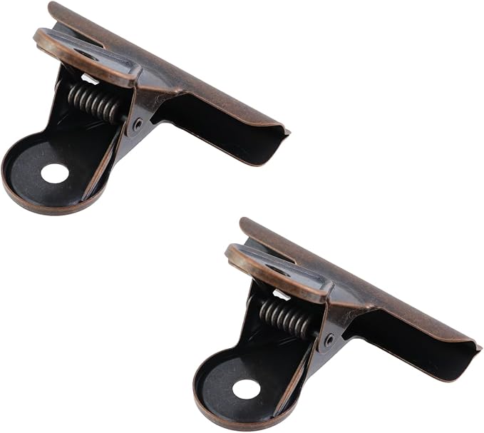Xiaoyztan Mini Clips, 65mm Wide Red Bronze Bulldog Clips Paper Clip Binder Bull - Image 3