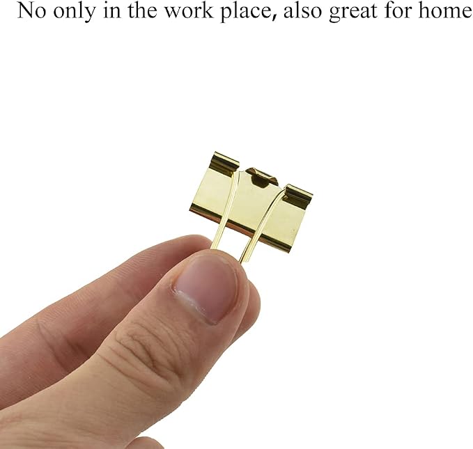 HAHIYO Binder Clips Paper Clamps Spring Steel Sturdy 0.98 inches Width 0.31 - Image 5