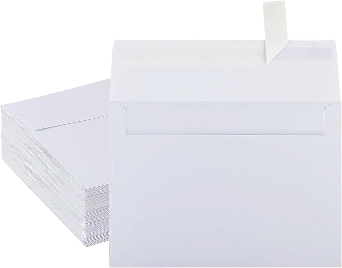 50 Pack White Envelopes by HongyiTime