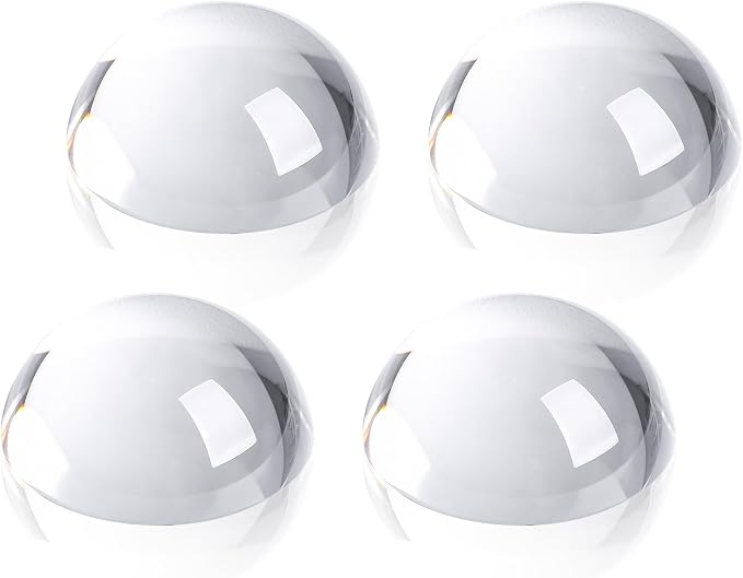 4pcs 2.4inch Crystal Dome Magnifying Paperweight, Reading Magnifier Glass Paper by SWTHONY