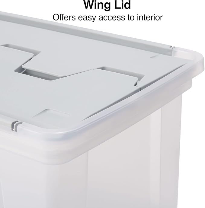 STAPLES Hanging File Folder Box, Storage Bin Organizer, Wing Lid, Letter Size - Image 4