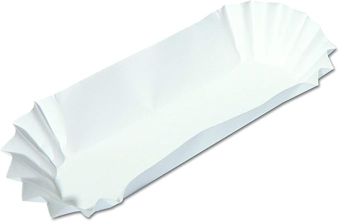 500 Paper Hot Dog Trays | White Hot Dog Wrappers | 8 Inch Hotdog Tray Holders - Image 2