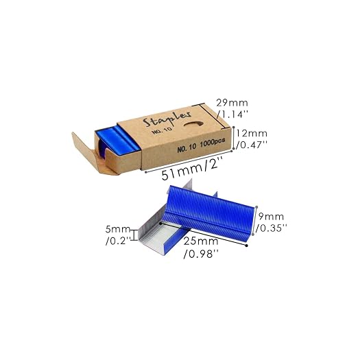 Blue No.10 Staples Mini Staples Refill 1000/Box 2 Boxes/Pack 2000 Count #10 - Image 3