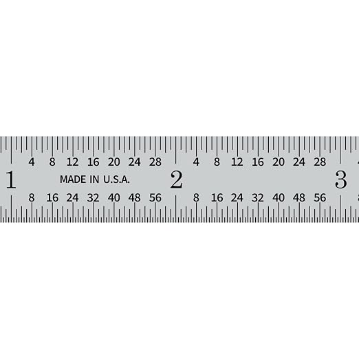 PEC Tools Steel Rule, 12 Inch, 4R Satin Chrome Finish, Made in USA - Image 5