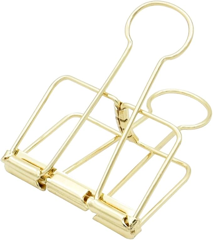 Extra Large Binder Clips 2 Inch, Big Paper Clamps Gold by zoohot