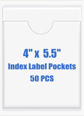 Origin-Joy 50 PCS Self-Adhesive Index Label Pockets by Origin-Joy