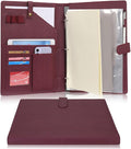Wonderpool A4 PU Leather Portfolio Holder Ring File Document Case by Wonderpool