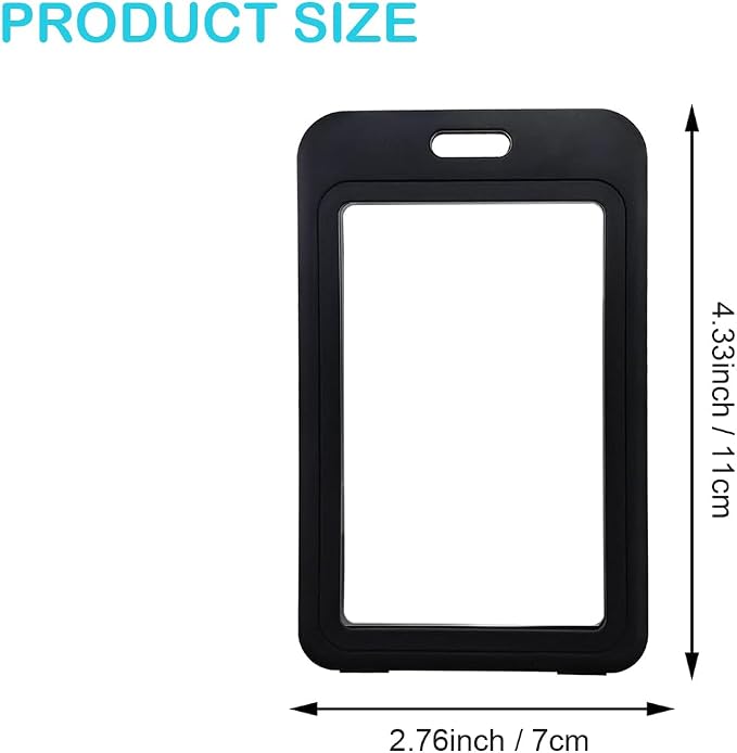 20 Pack ID Badge Holder with Double-Sided Transparent Windows, Waterproof Id - Image 3