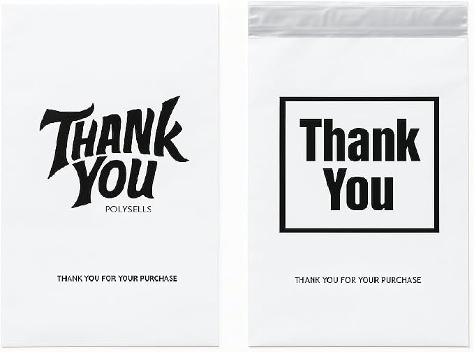 POLYSELLS Thank You Poly Mailers 6x9 inches 100 Pcs Waterproof Self-Sealing by POLYSELLS