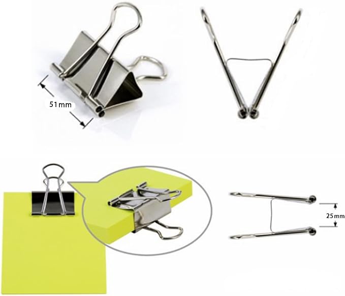 Extra Large Binder Clips 2 Inch, Big Paper Clamps - Image 4