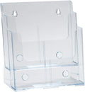 Azar Displays, Letter Size Brochure Holder, 2 Tier Literature Display, Flyer by AzarDisplays