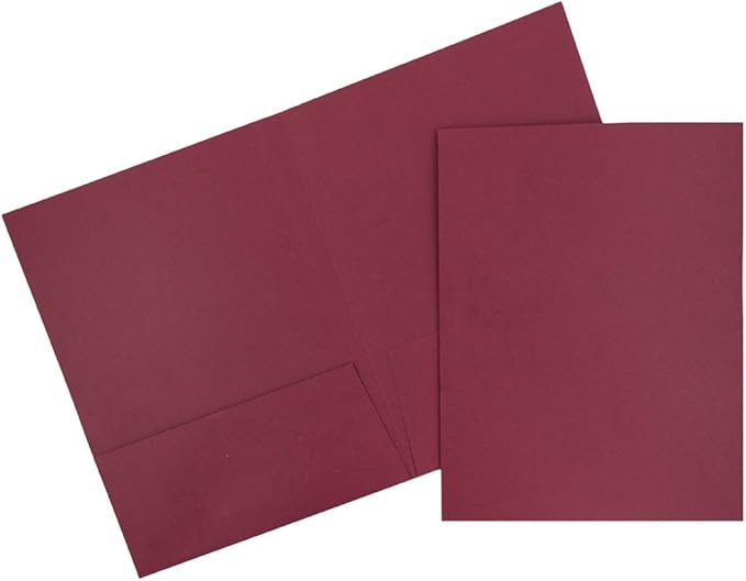 JAM PAPER Two Pocket Textured Linen Presentation Folders by JAMPaper