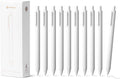 Kaco PURE White Gel Pens 0.7mm Fine Point Black Ink 10 Count, Quick Dry Smooth by Kaco
