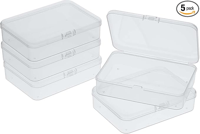 5 Pcs Mini Plastic Storage Containers Box by Mozeat+Lens