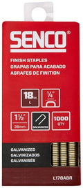 SENCO L17BABR 18 Gauge, 1/4" Crown Finish Staples, 1 1/2" Length, Galvanized 1 by SENCO