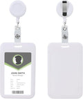 White Vertical ID Badge Holders by happyhbt