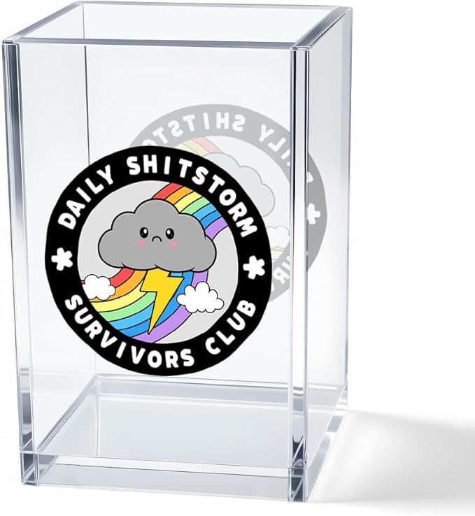Daily Sh!tstorm Survivors Club Acrylic Cosmetic Pencil Pen Holder Cup, Funny by Unknown