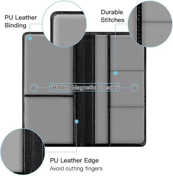 Valardoh Premium Car Registration and Insurance Card Holder, Car Document Holder - Image 4