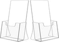 NIUBEE 2 Pack 8.5'' x 5.5'' Acrylic Bi-fold Brochure Holder by NIUBEE