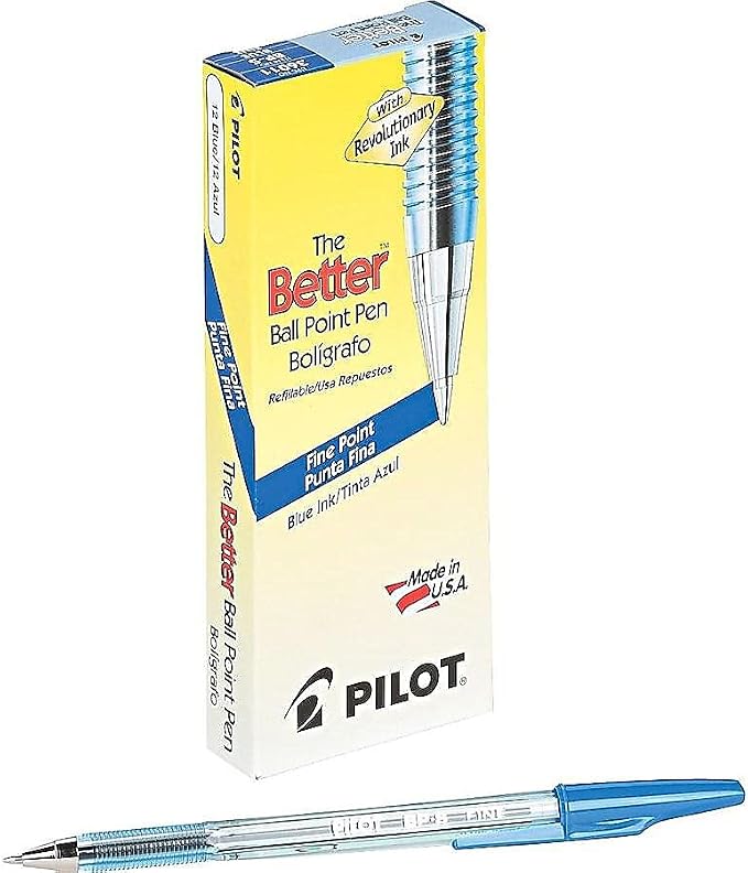 PILOT The Better Ball Point Pen Refillable Ballpoint Stick Pens, Fine Point - Image 4
